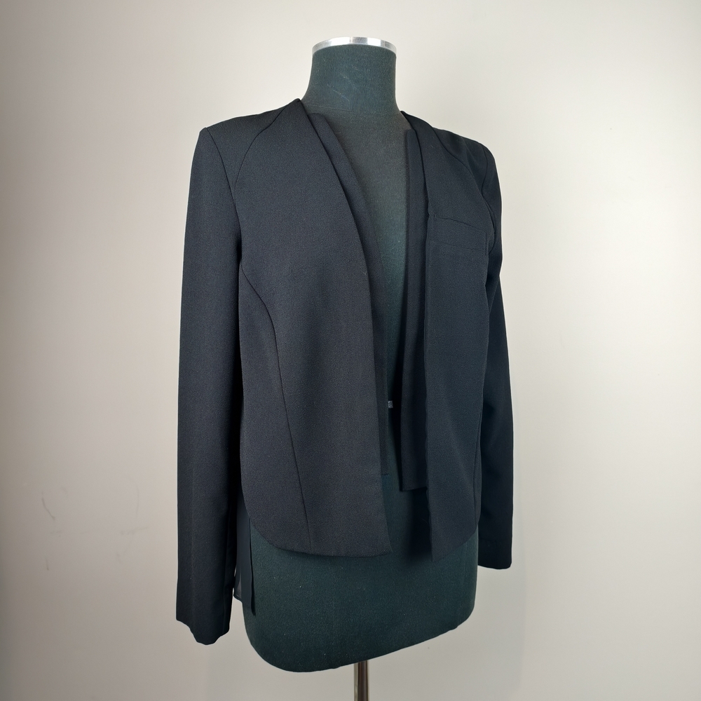 Kenneth Cole Collection Sheer Back Black Blazer Jacket Women S Office Nite Out